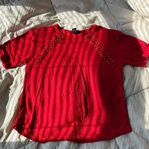 Red designer top